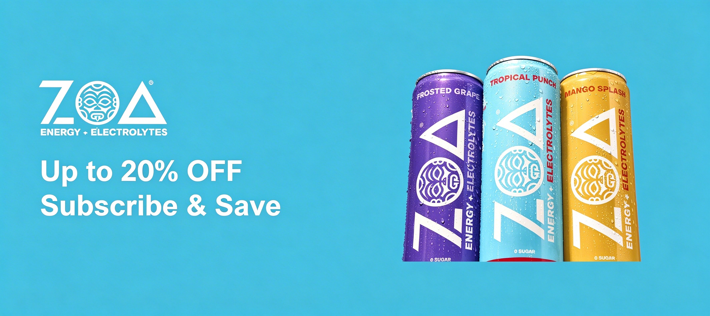 ZOA Zero Sugar Energy Drink, Fan Favorite Variety Pack, 12 Pack, 12 Fl Oz